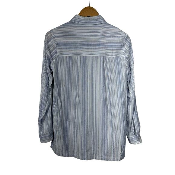 Athleta Striped Long Sleeve Button Down Top Size XS - Picture 2 of 8